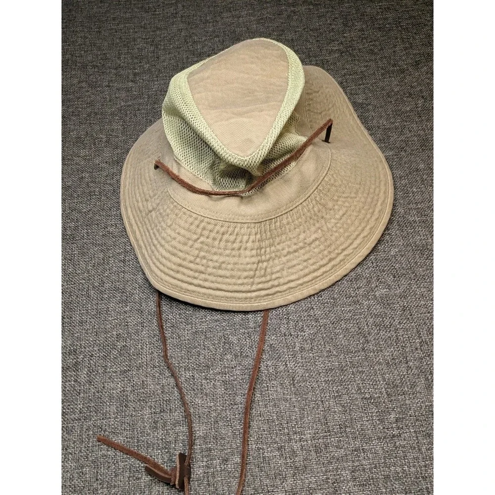 Vintage Dorfman Pacific DPC Solarweave Khaki Mesh Sun Hat Outdoor Garden Medium